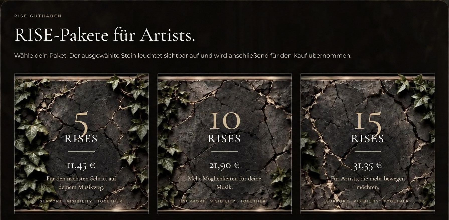 KEWALU.NOIR RISE Pakete – 5, 10 und 15 RISE